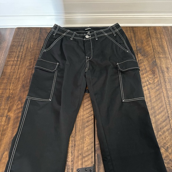 True Religion Jeans Ricky Relaxed Straight Mens 31x32 Black Flap Pockets Denim